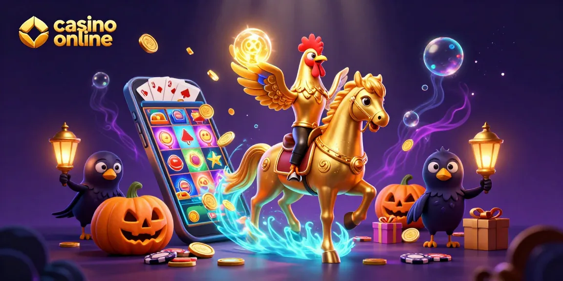 Descubre emocionantes jackpots en casino online con un gallo dorado en un entorno mágico.