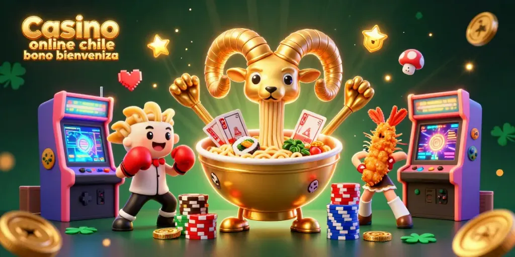 Disfruta del juego en el casino online Chile bono de bienvenida con ofertas atractivas y divertidos personajes.