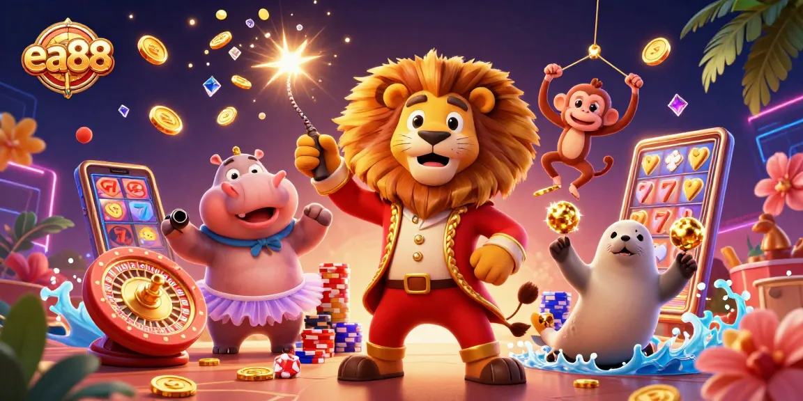 ea88 slots and casino experience brought to life with whimsical characters and vibrant game elements